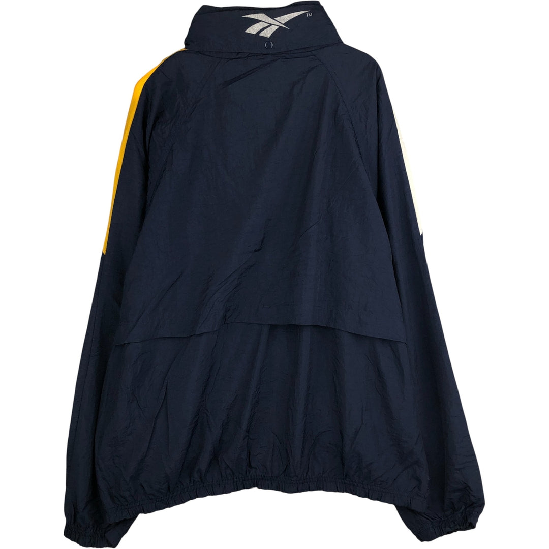 90'S Reebok nylon jacket, men's size L, vintage Nylon navy blue type Vintage Second Hand