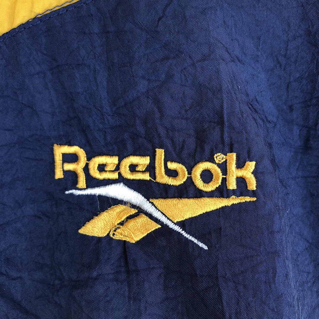 90'S Reebok nylon jacket, men's size L, vintage Nylon navy blue type Vintage Second Hand