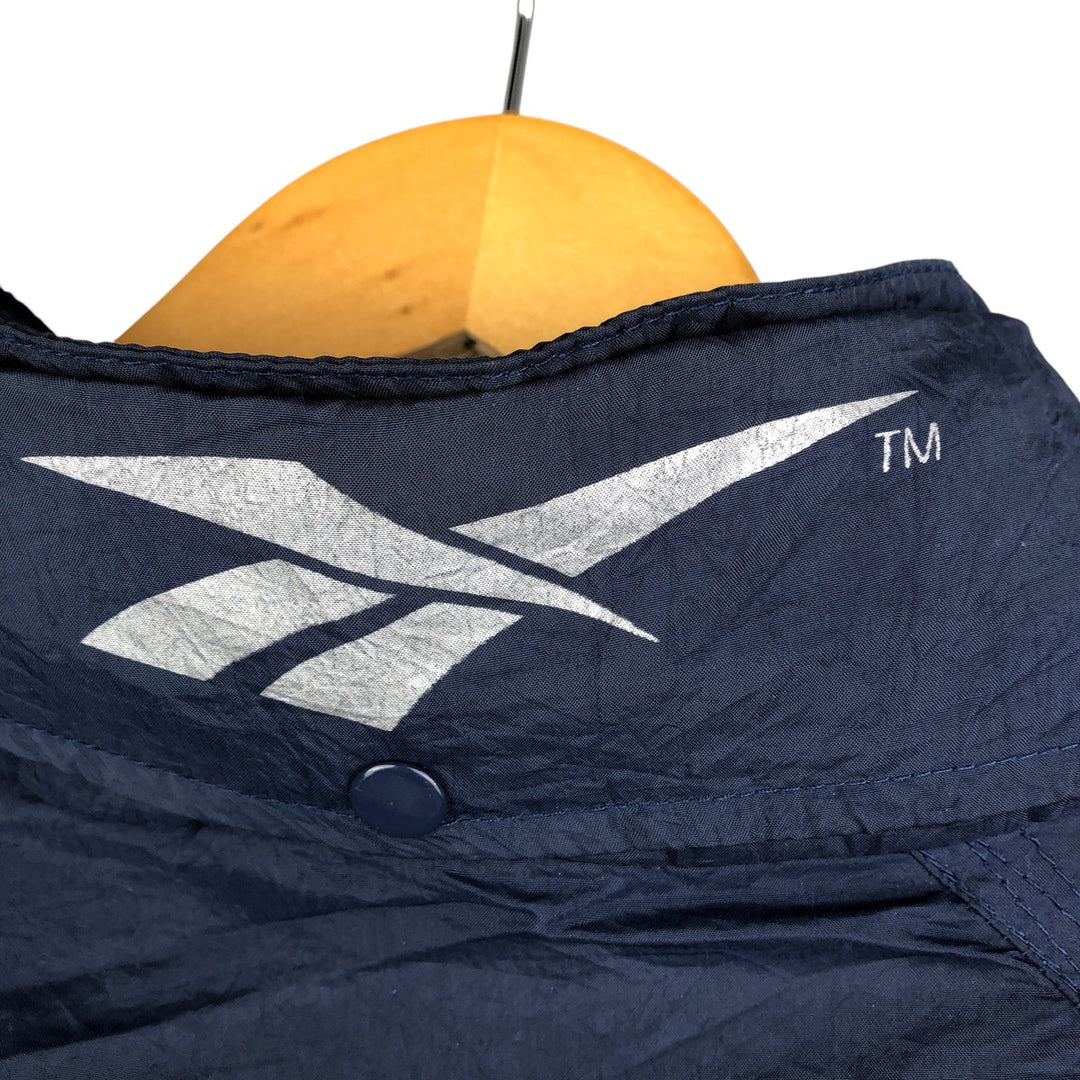 90'S Reebok nylon jacket, men's size L, vintage Nylon navy blue type Vintage Second Hand