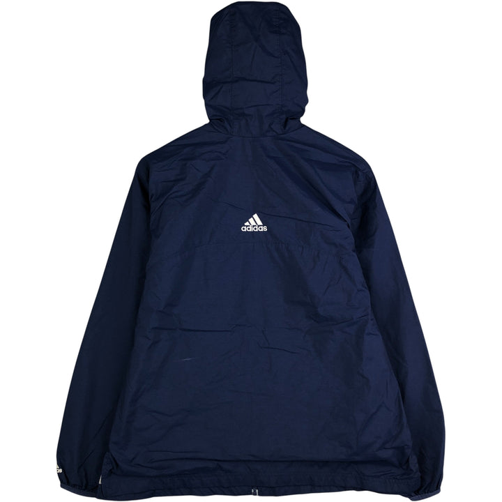 Adidas nylon hoodie, size L, men's Nylon navy blue type Vintage Second Hand