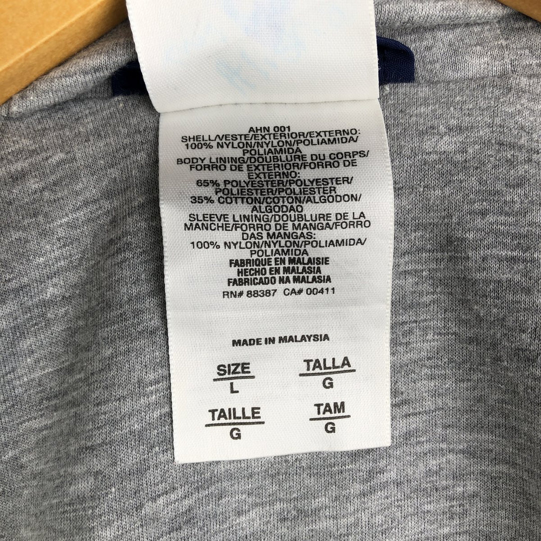 Adidas nylon hoodie, size L, men's Nylon navy blue type Vintage Second Hand