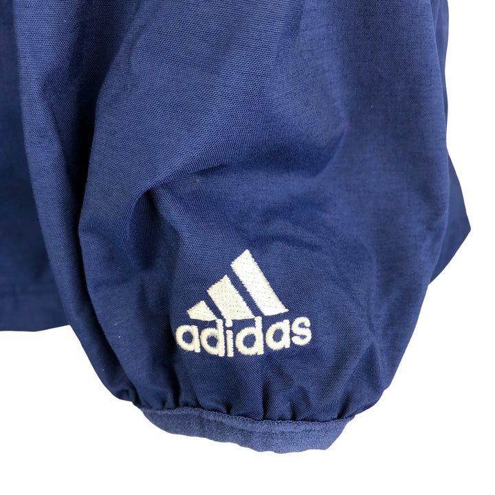 Adidas nylon hoodie, size L, men's Nylon navy blue type Vintage Second Hand