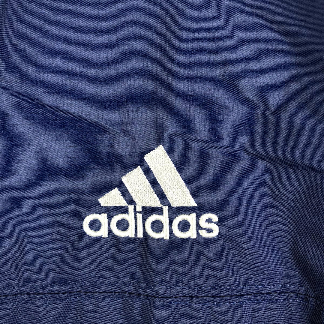 Adidas nylon hoodie, size L, men's Nylon navy blue type Vintage Second Hand