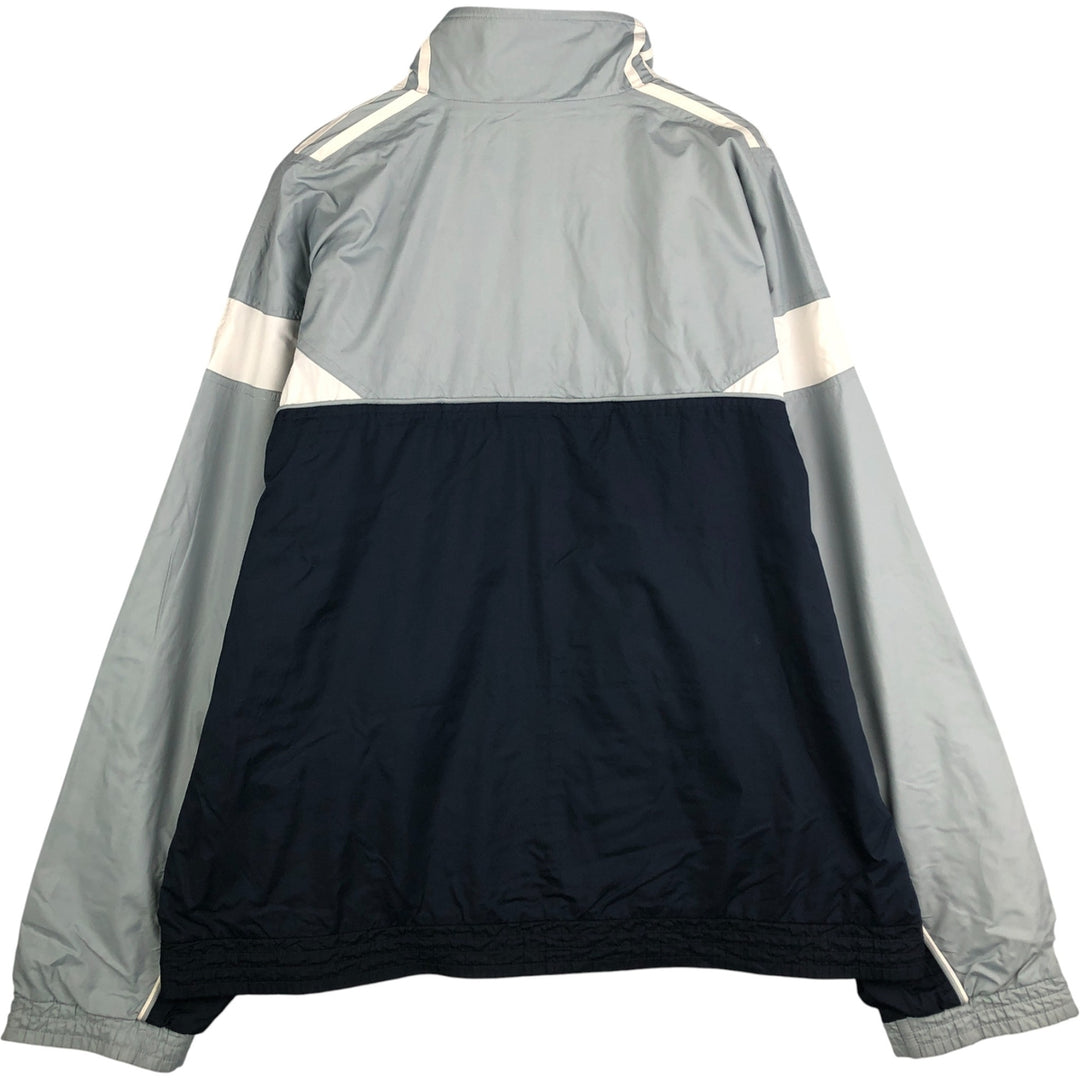 00'S adidas windbreaker, men's size L polyester navy blue type Vintage Second Hand