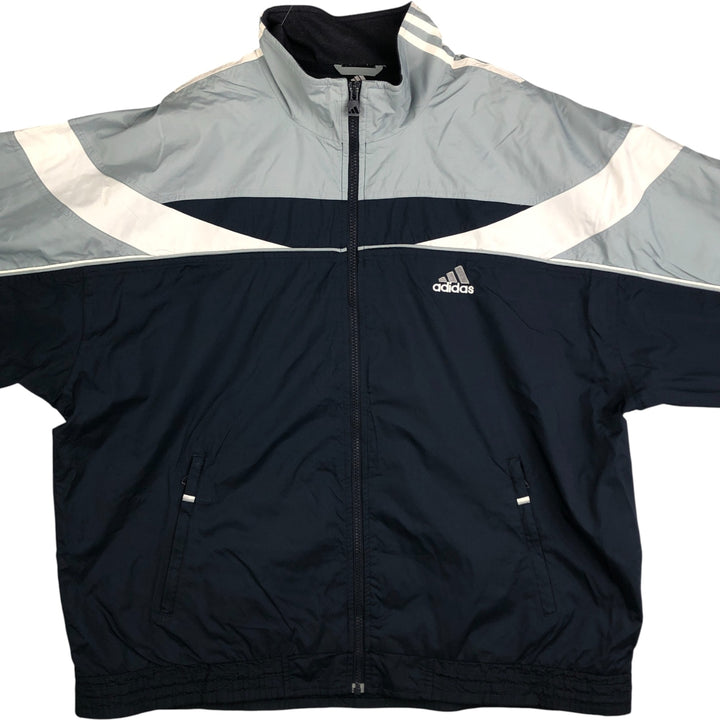00'S adidas windbreaker, men's size L polyester navy blue type Vintage Second Hand
