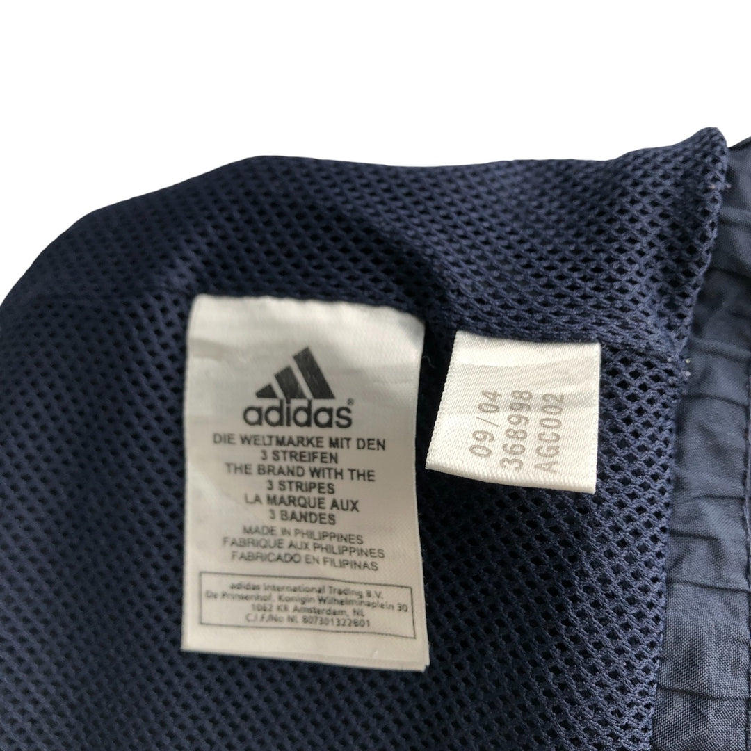 00'S adidas windbreaker, men's size L polyester navy blue type Vintage Second Hand