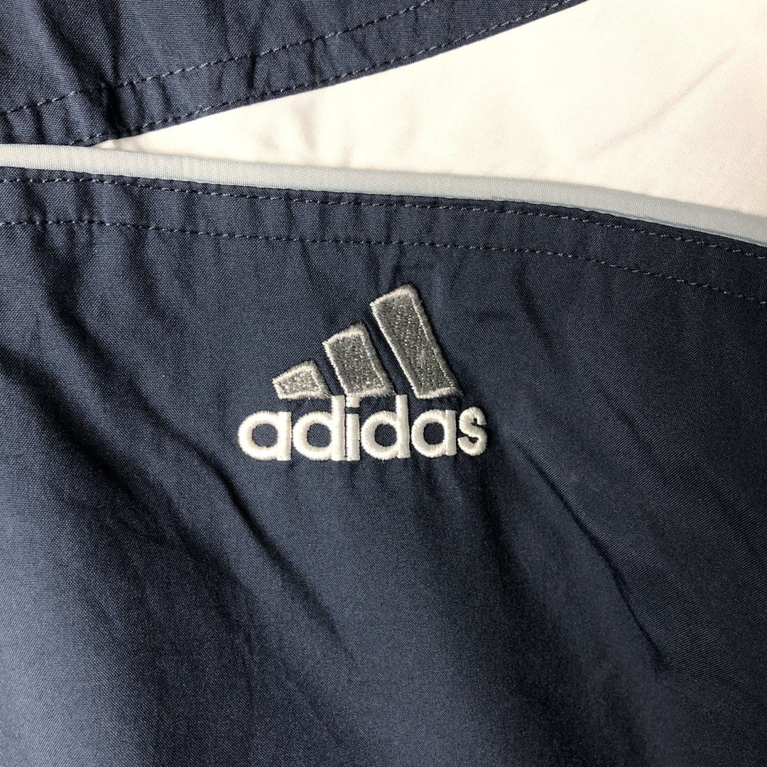 00'S adidas windbreaker, men's size L polyester navy blue type Vintage Second Hand