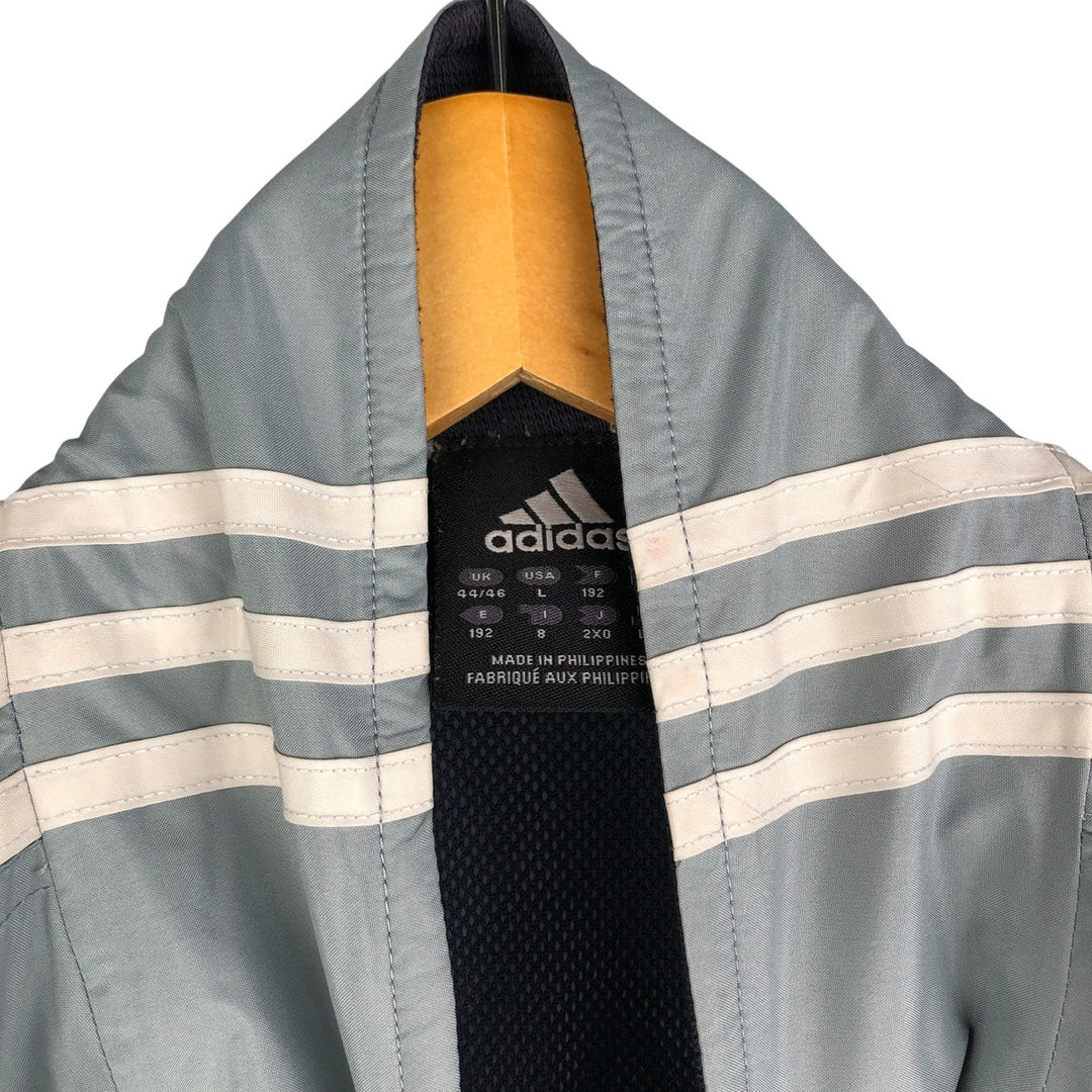 00'S adidas windbreaker, men's size L polyester navy blue type Vintage Second Hand