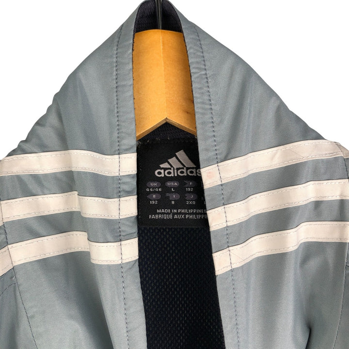 00'S adidas windbreaker, men's size L polyester navy blue type Vintage Second Hand