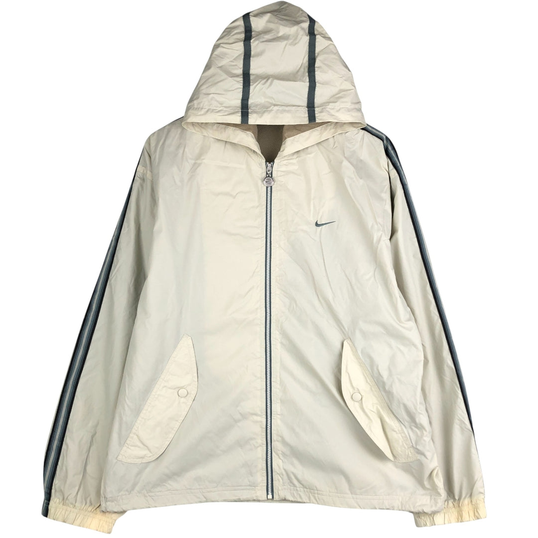 2000'S Nike Nylon Parka, Men's Size Medium Nylon pale white type Vintage Second Hand