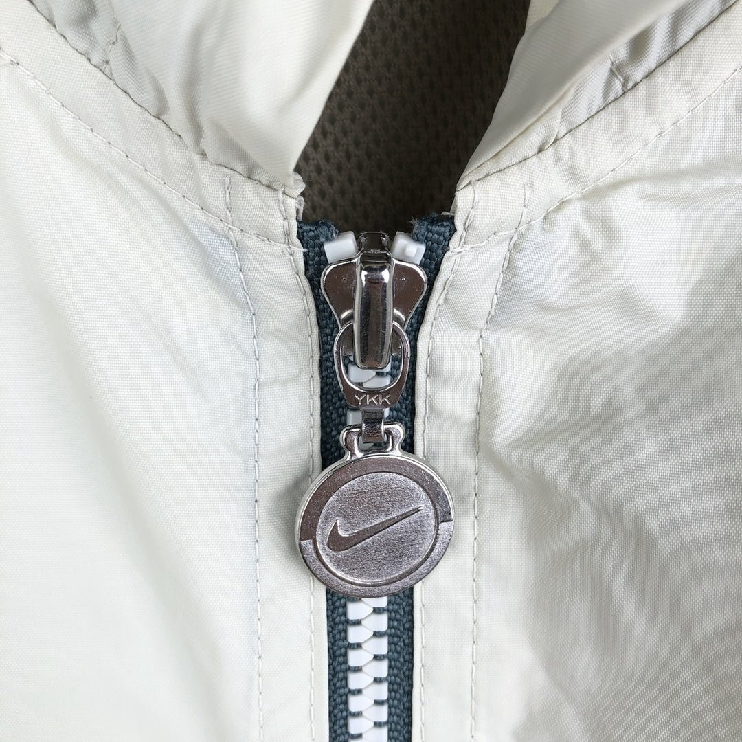 2000'S Nike Nylon Parka, Men's Size Medium Nylon pale white type Vintage Second Hand