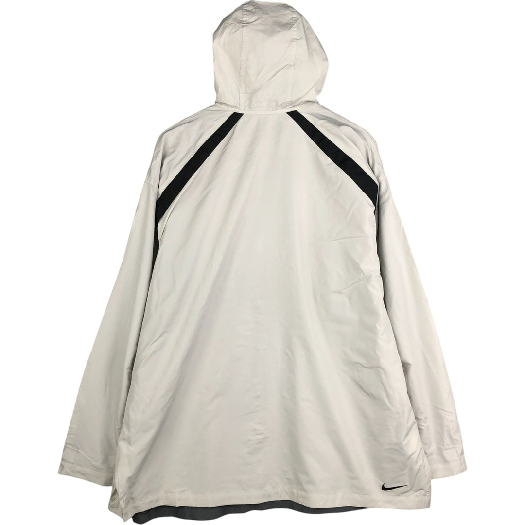 2000'S Nike Hooded Windbreaker, Men's XL polyester gray type Vintage Second Hand