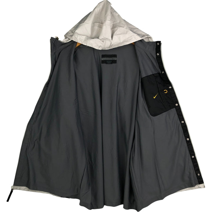 2000'S Nike Hooded Windbreaker, Men's XL polyester gray type Vintage Second Hand