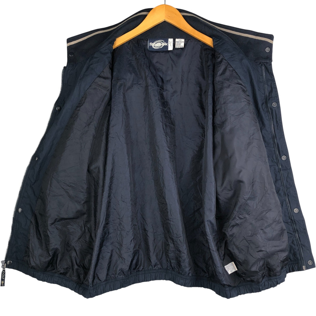 Reebok Windbreaker Men's Size L polyester navy blue type Vintage Second Hand