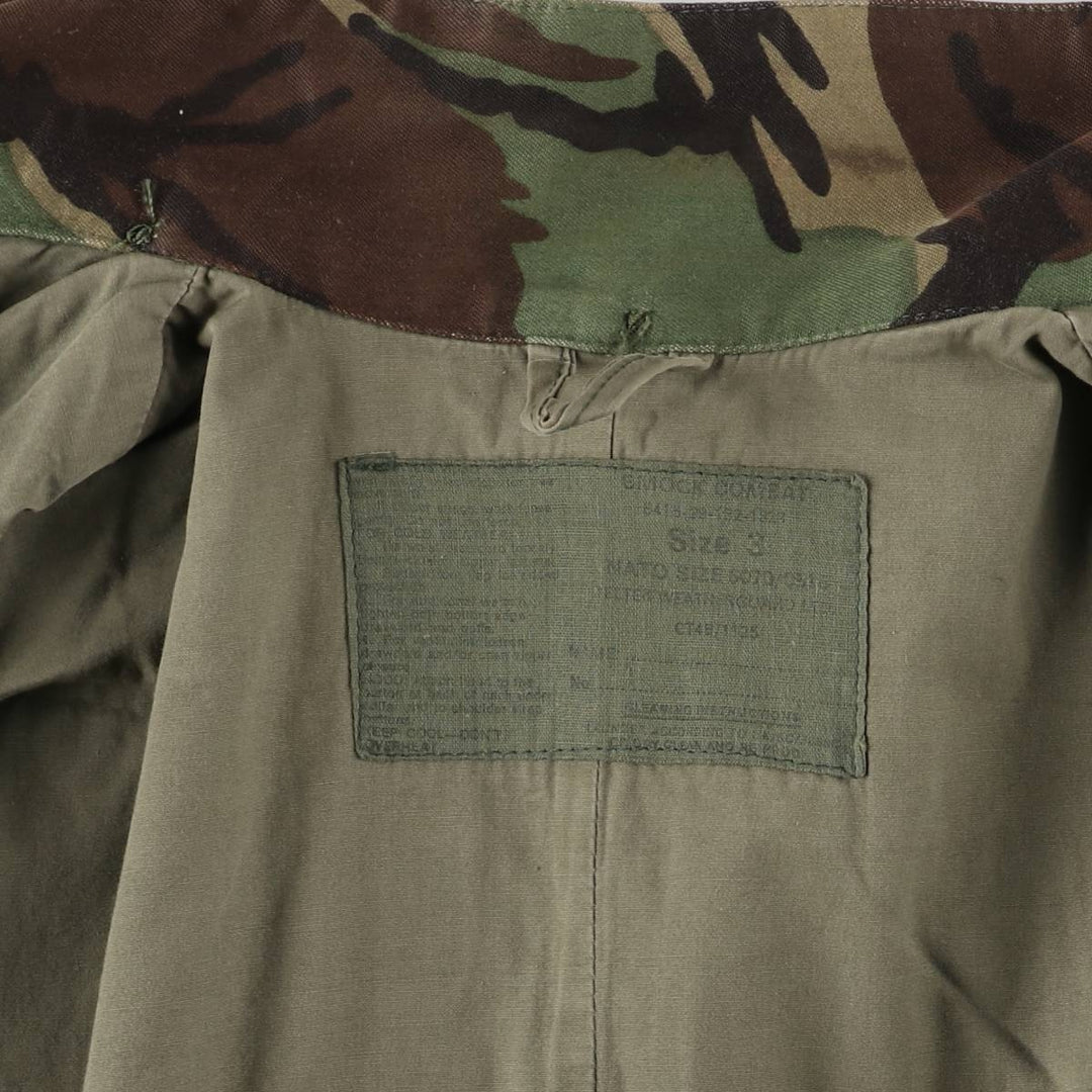 US Military SMOCK COMBAT Camouflage Pattern Woodland Camo Military Combat Jacket, Made in USA, Size 3, Men's L unclear Khaki type Vintage Second Hand