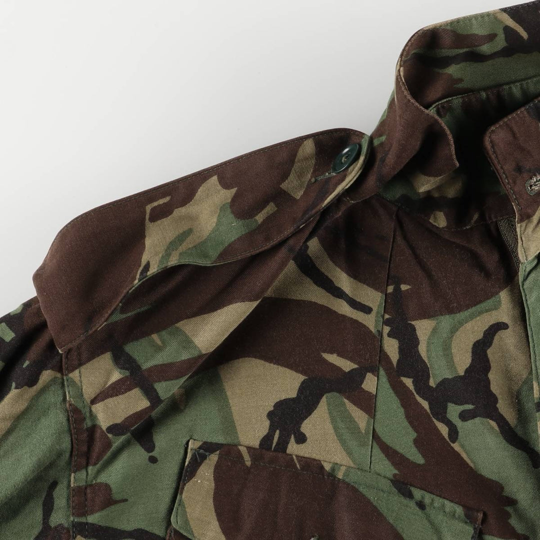 US Military SMOCK COMBAT Camouflage Pattern Woodland Camo Military Combat Jacket, Made in USA, Size 3, Men's L unclear Khaki type Vintage Second Hand