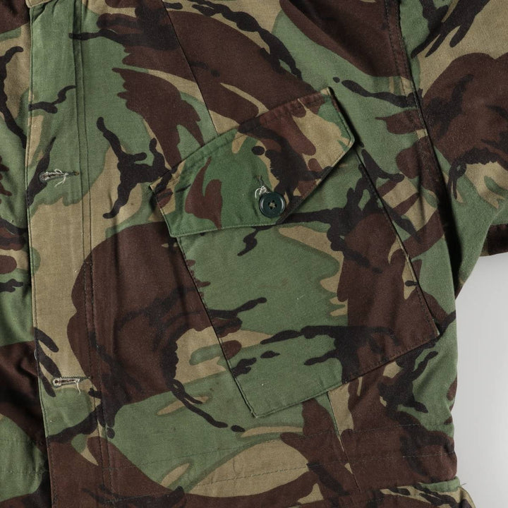 US Military SMOCK COMBAT Camouflage Pattern Woodland Camo Military Combat Jacket, Made in USA, Size 3, Men's L unclear Khaki type Vintage Second Hand