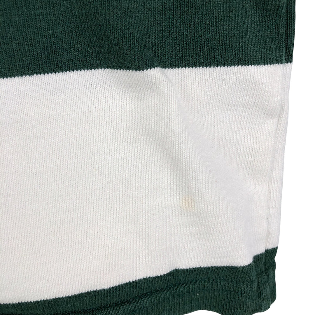 90s-00'S BARBARIAN Striped Pattern Long Sleeve Rugby Shirt Made in Canada Men's L Size Vintage cotton white type Vintage Second Hand