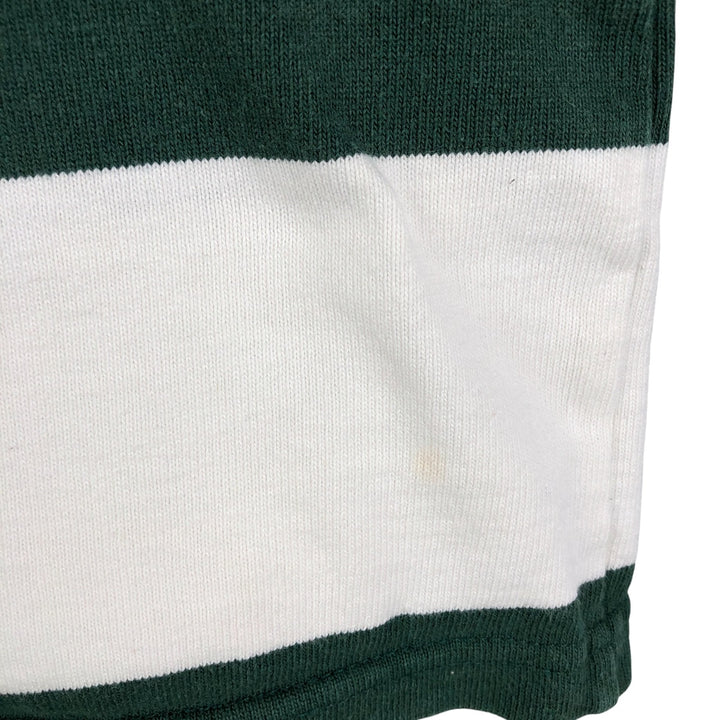 90s-00'S BARBARIAN Striped Pattern Long Sleeve Rugby Shirt Made in Canada Men's L Size Vintage cotton white type Vintage Second Hand