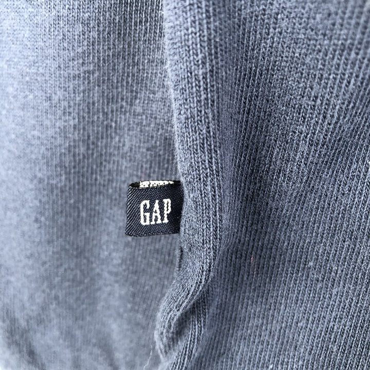 90'S GAP Vintage Long Sleeve Rugby Shirt, Men's Size L cotton navy blue type Vintage Second Hand