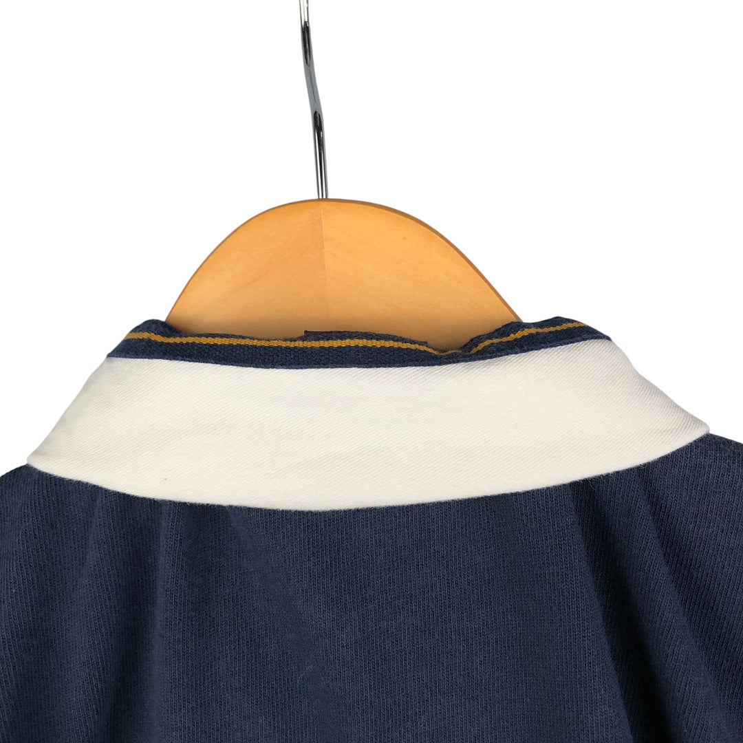 90'S GAP Vintage Long Sleeve Rugby Shirt, Men's Size L cotton navy blue type Vintage Second Hand