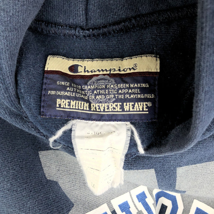 2000'S Champion PREMIUM REVERSE WEAVE Premium Reverse Weave Sweatshirt Pullover Hoodie, Men's Size M unclear navy blue type Vintage Second Hand