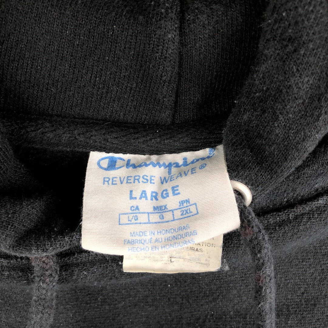 Champion REVERSE WEAVE Reverse Weave Sweat Pullover Hoodie Men's L size cotton black type Vintage Second Hand