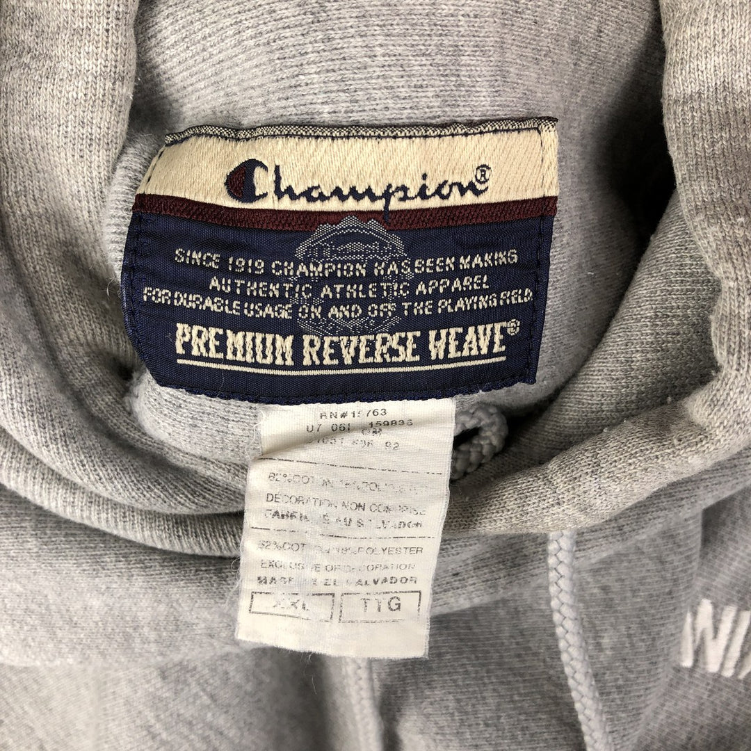 2000'S Champion Premium Reverse Weave ANIXTER Advertising Sweat Pullover Hoodie cotton gray type Vintage Second Hand