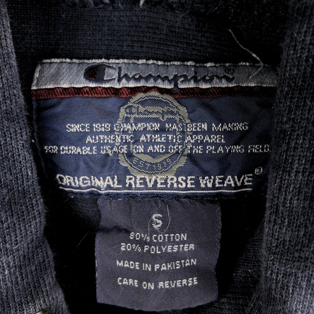 2000'S Champion Original Reverse Weave College Pullover Hoodie, Men's Size Small cotton navy blue type Vintage Second Hand