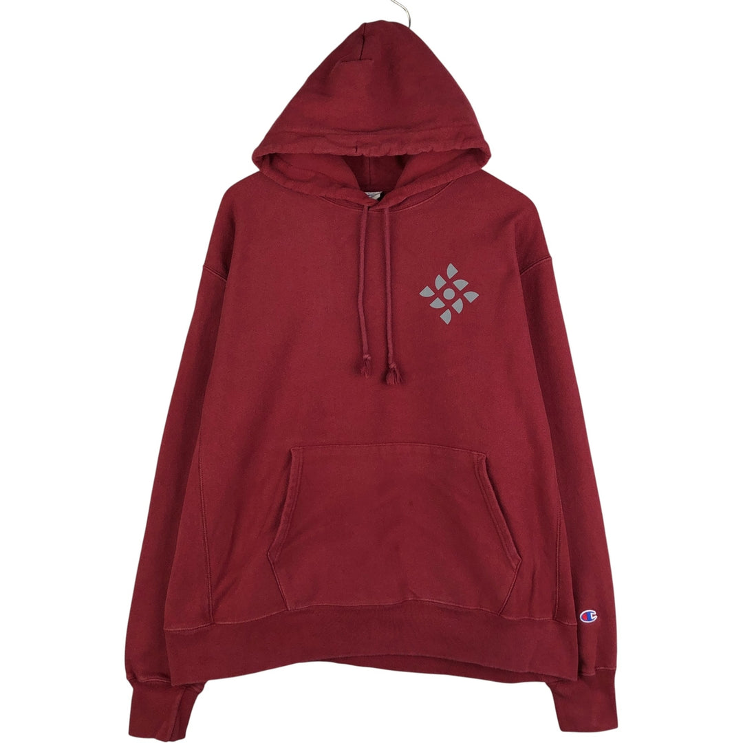 Champion Reverse Weave PSW Advertising Pullover Hoodie, Men's XL cotton burgundy type Vintage Second Hand