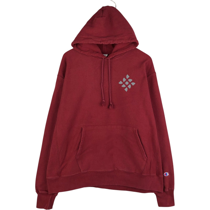 Champion Reverse Weave PSW Advertising Pullover Hoodie, Men's XL cotton burgundy type Vintage Second Hand