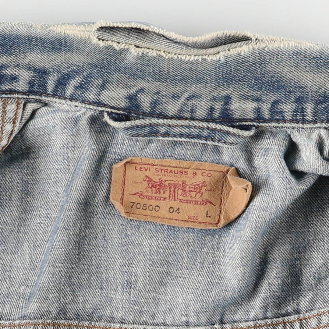 2000'S Levi's 70500-04 Euro Model Denim Jacket, Men's Size L cotton blue type Vintage Second Hand
