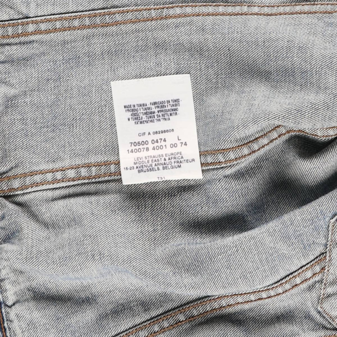 2000'S Levi's 70500-04 Euro Model Denim Jacket, Men's Size L cotton blue type Vintage Second Hand
