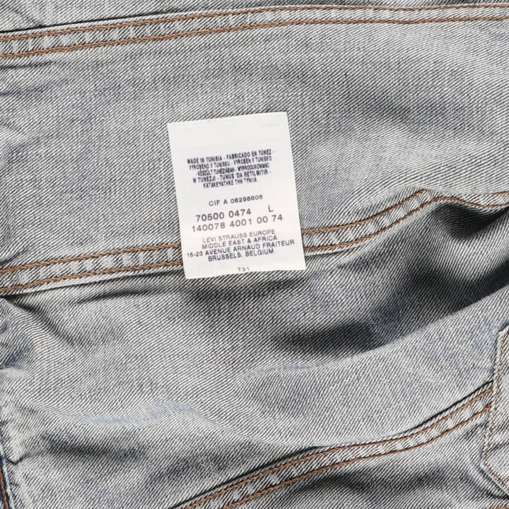 2000'S Levi's 70500-04 Euro Model Denim Jacket, Men's Size L cotton blue type Vintage Second Hand