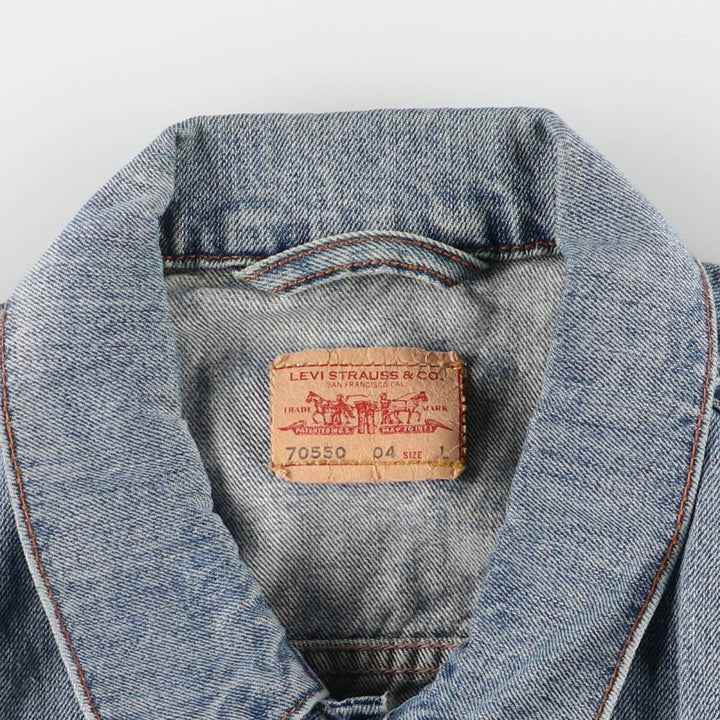 Levi's 70550-04 Euro Model Denim Jacket, Men's Size L cotton blue type Vintage Second Hand