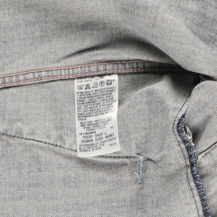 Levi's 70550-04 Euro Model Denim Jacket, Men's Size L cotton blue type Vintage Second Hand