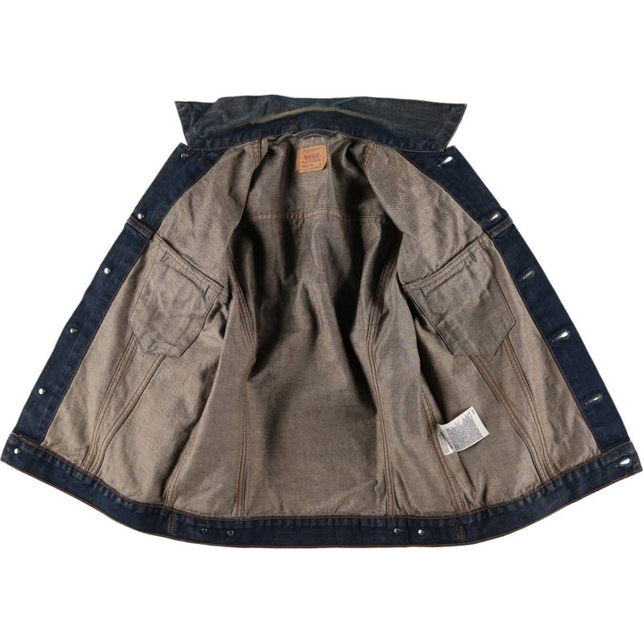 Levi's 70500-04 Euro Model Denim Jacket, Men's Size L cotton navy blue type Vintage Second Hand