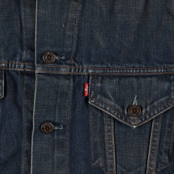 Levi's 70500-04 Euro Model Denim Jacket, Men's Size L cotton navy blue type Vintage Second Hand