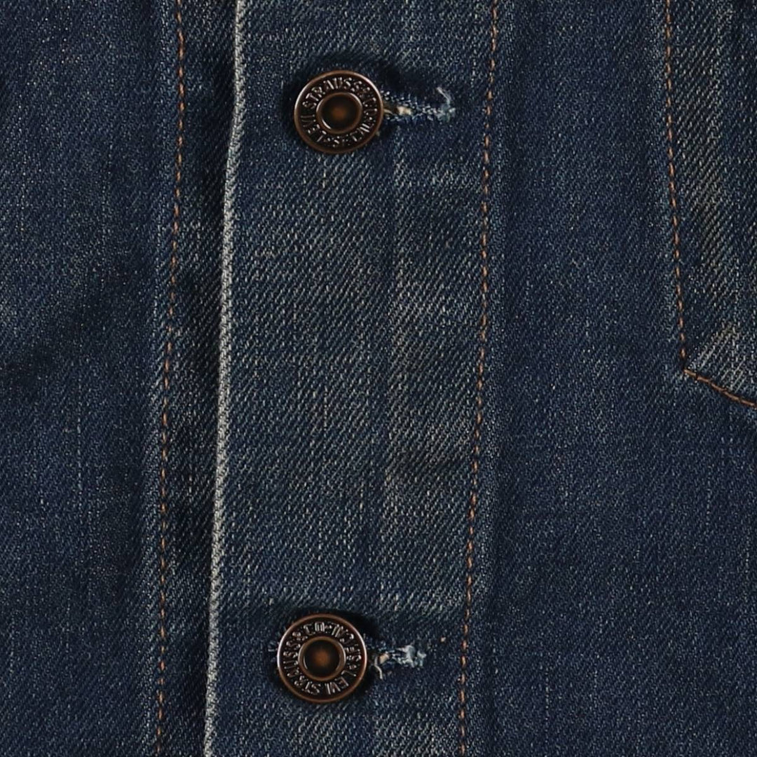 Levi's 70500-04 Euro Model Denim Jacket, Men's Size L cotton navy blue type Vintage Second Hand