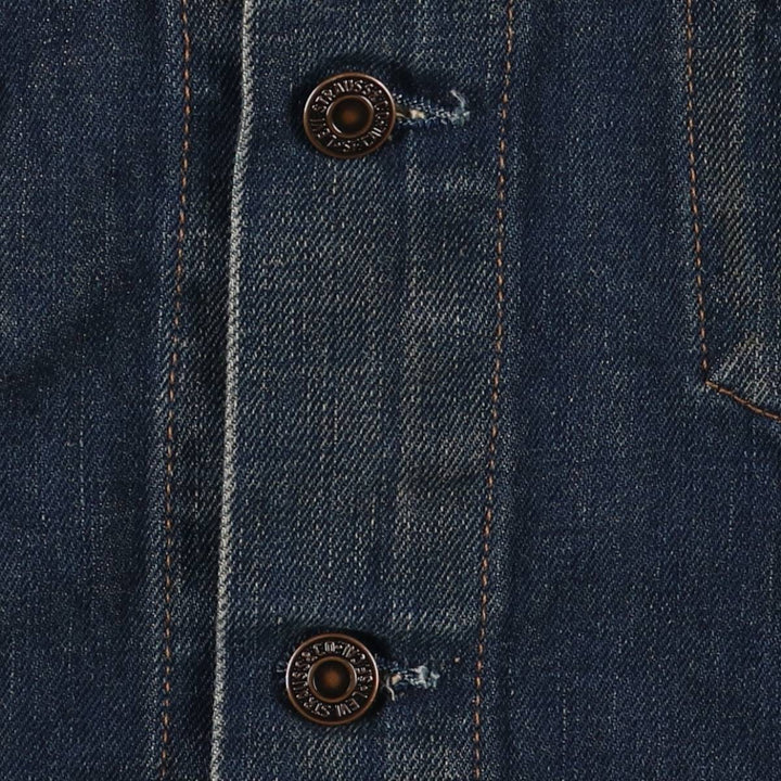Levi's 70500-04 Euro Model Denim Jacket, Men's Size L cotton navy blue type Vintage Second Hand