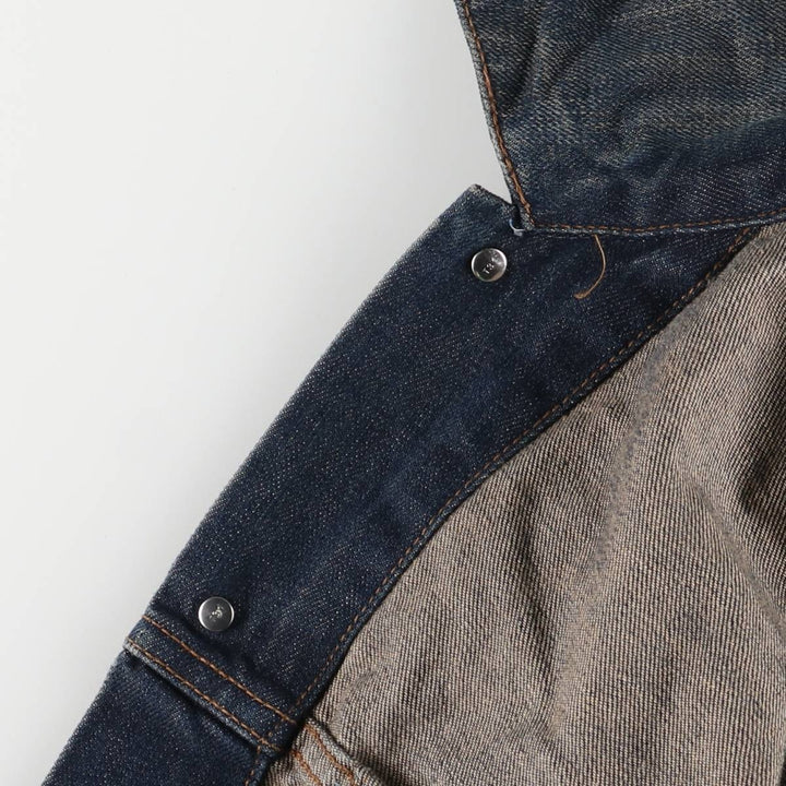 Levi's 70500-04 Euro Model Denim Jacket, Men's Size L cotton navy blue type Vintage Second Hand