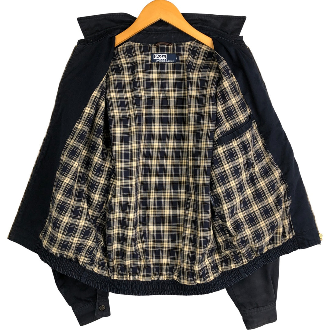 Ralph Lauren POLO by Ralph Lauren Swing Top Sports Jacket Men's L size cotton navy blue type Vintage Second Hand