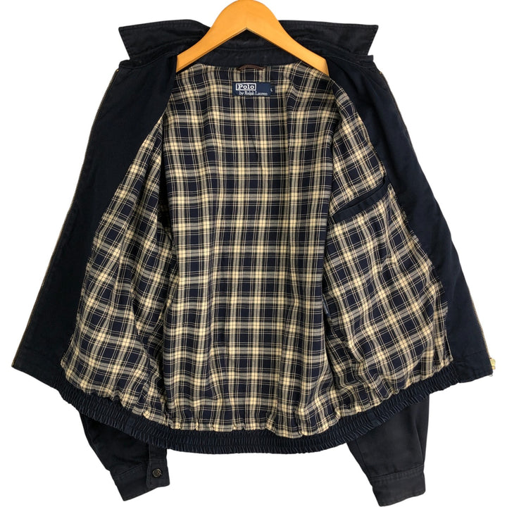 Ralph Lauren POLO by Ralph Lauren Swing Top Sports Jacket Men's L size cotton navy blue type Vintage Second Hand