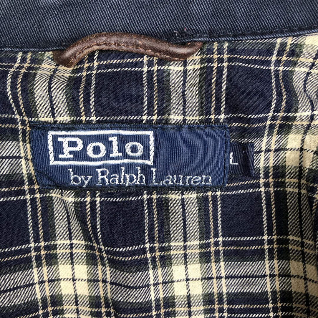Ralph Lauren POLO by Ralph Lauren Swing Top Sports Jacket Men's L size cotton navy blue type Vintage Second Hand