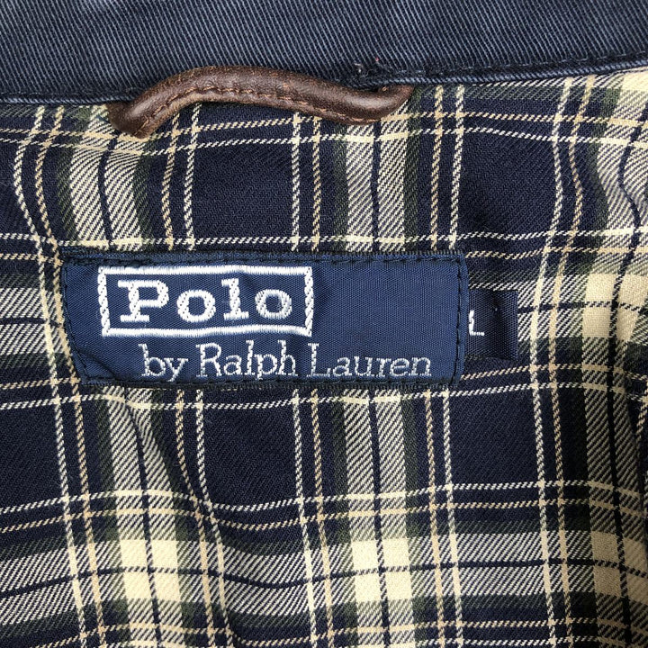 Ralph Lauren POLO by Ralph Lauren Swing Top Sports Jacket Men's L size cotton navy blue type Vintage Second Hand