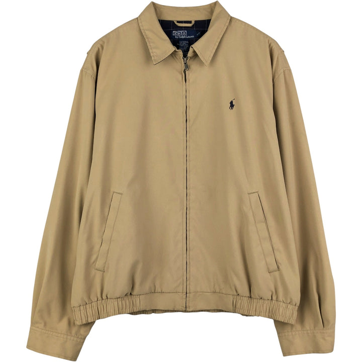 Ralph Lauren POLO by Ralph Lauren Swing Top Sports Jacket Men's L size polyester Beige type Vintage Second Hand