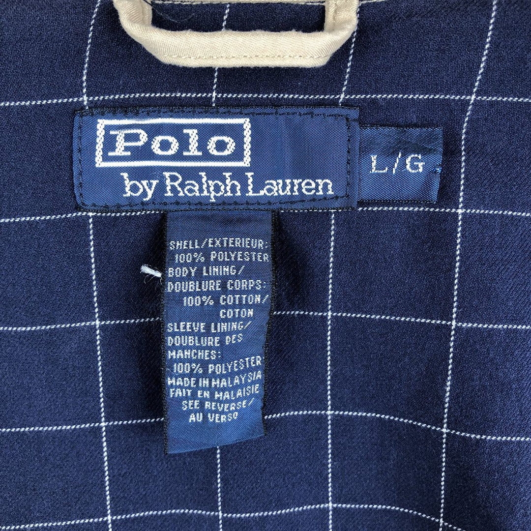 Ralph Lauren POLO by Ralph Lauren Swing Top Sports Jacket Men's L size polyester Beige type Vintage Second Hand