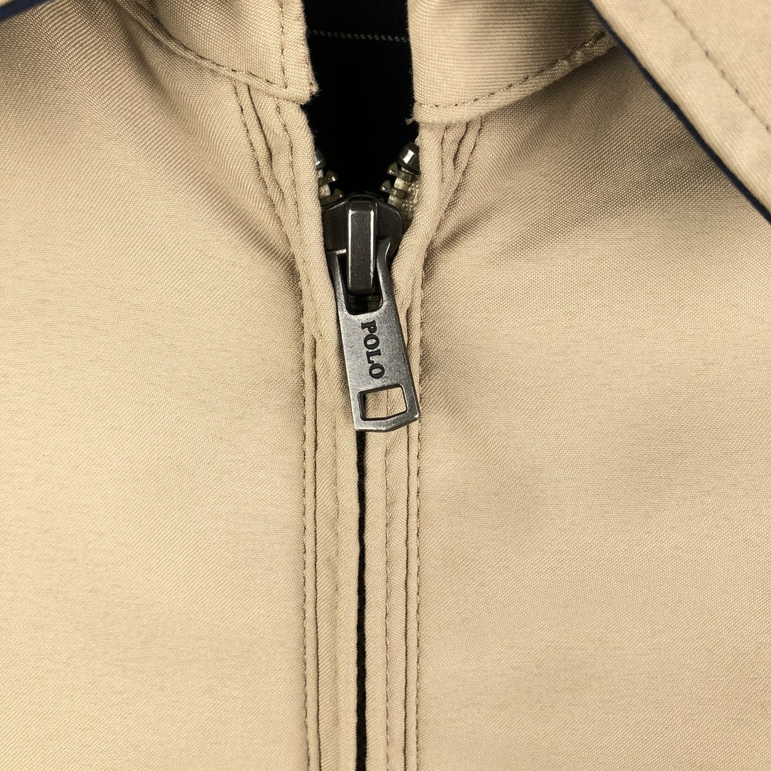 Ralph Lauren POLO RALPH LAUREN Swing Top Sports Jacket Men's L size polyester Beige type Vintage Second Hand