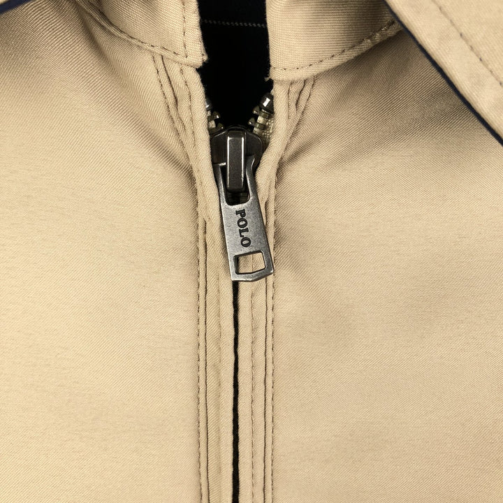 Ralph Lauren POLO RALPH LAUREN Swing Top Sports Jacket Men's L size polyester Beige type Vintage Second Hand