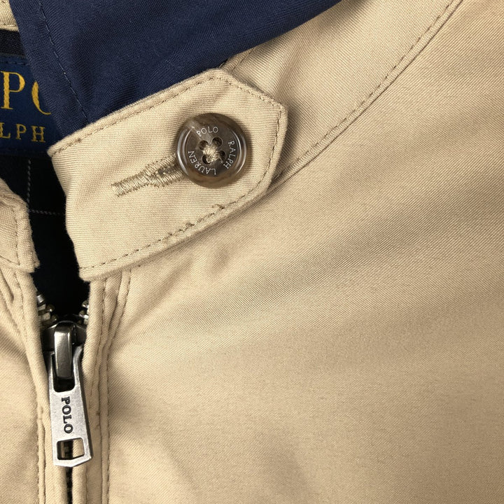 Ralph Lauren POLO RALPH LAUREN Swing Top Sports Jacket Men's L size polyester Beige type Vintage Second Hand